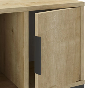 Mesita de noche Brik Roble Negro