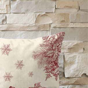 Housse de coussin 100% algodón Christmas Red Toile A 50x50 cm