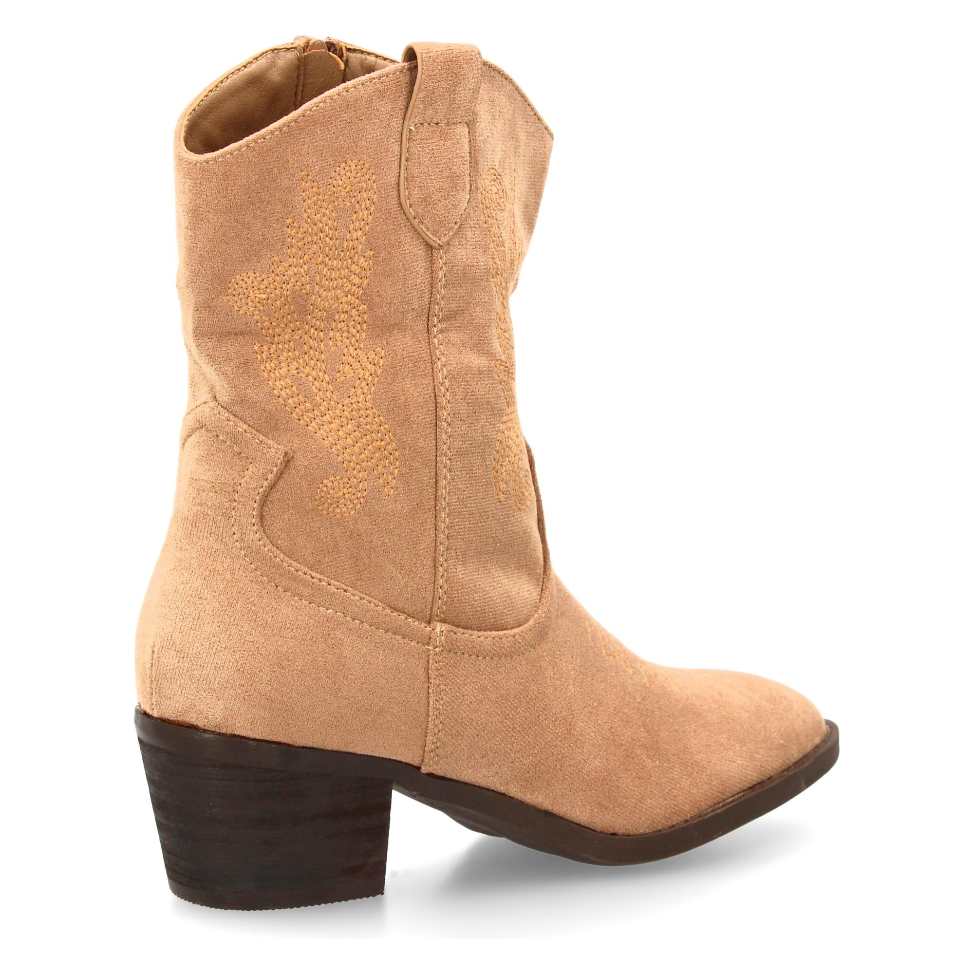 Botín cowboy mujer con bordados laterales