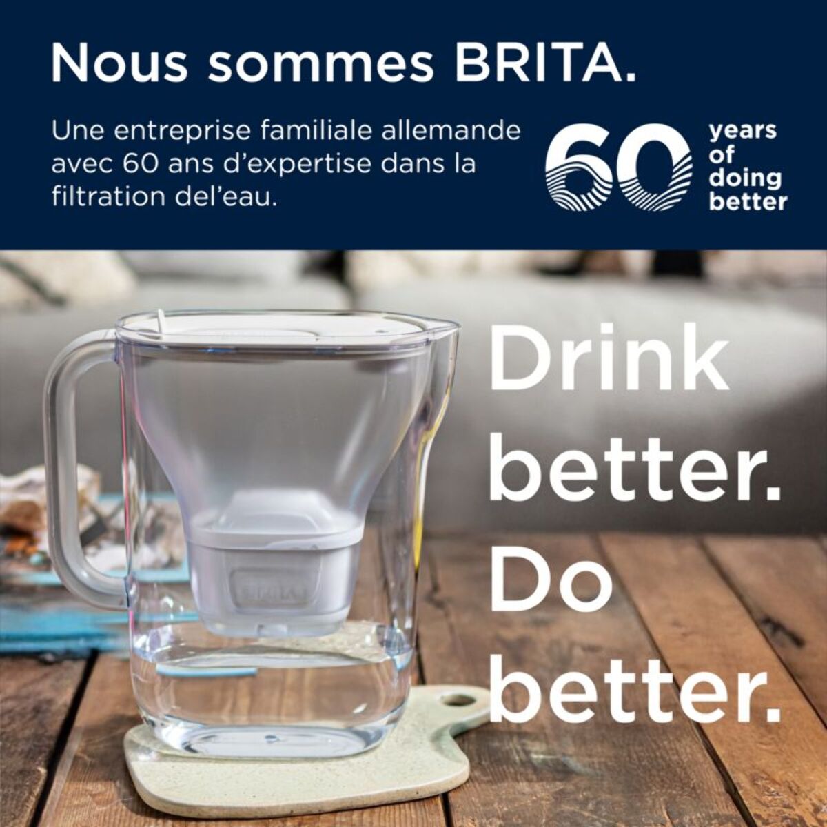 Carafe filtrante BRITA Style Essential Blanc + 1 cartouche Maxtra Pro