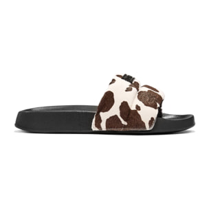 Chanclas Venice Mujer Piel con Estampado Animal