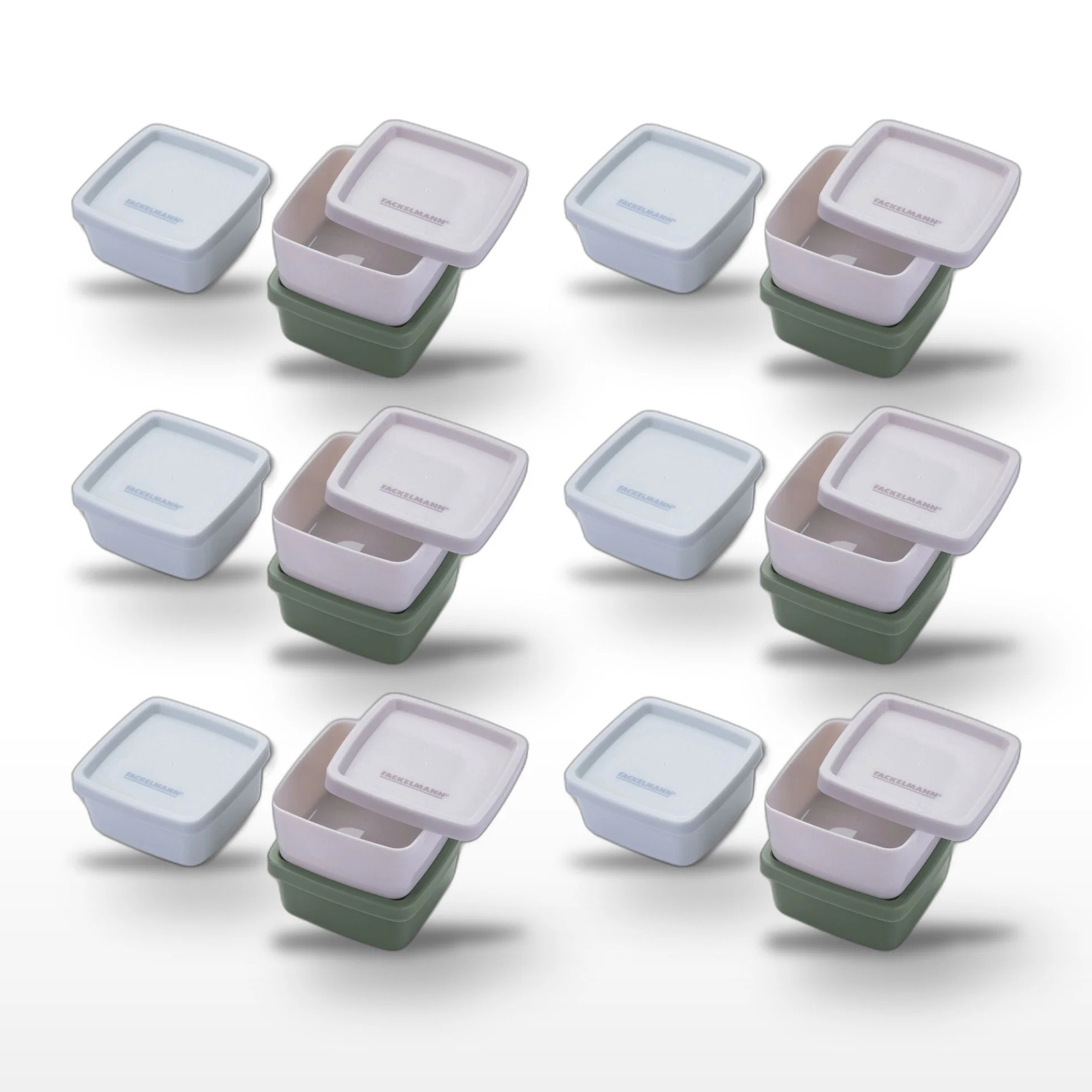 Lot de 6 boîtes hermétiques 3,5 cl avec 6 ustensiles de cuisine Fackelmann Storage
