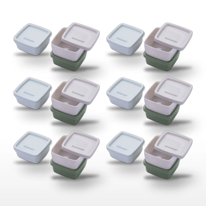 Lot de 6 boîtes hermétiques 3,5 cl avec 6 ustensiles de cuisine Fackelmann Storage