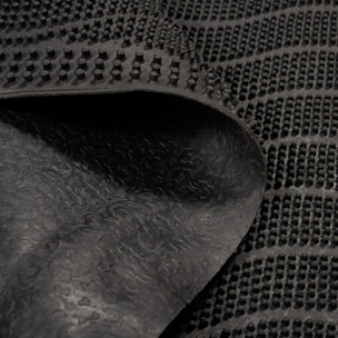 Paillasson géométrique en vagues, kilim tissé naturel, DUNE