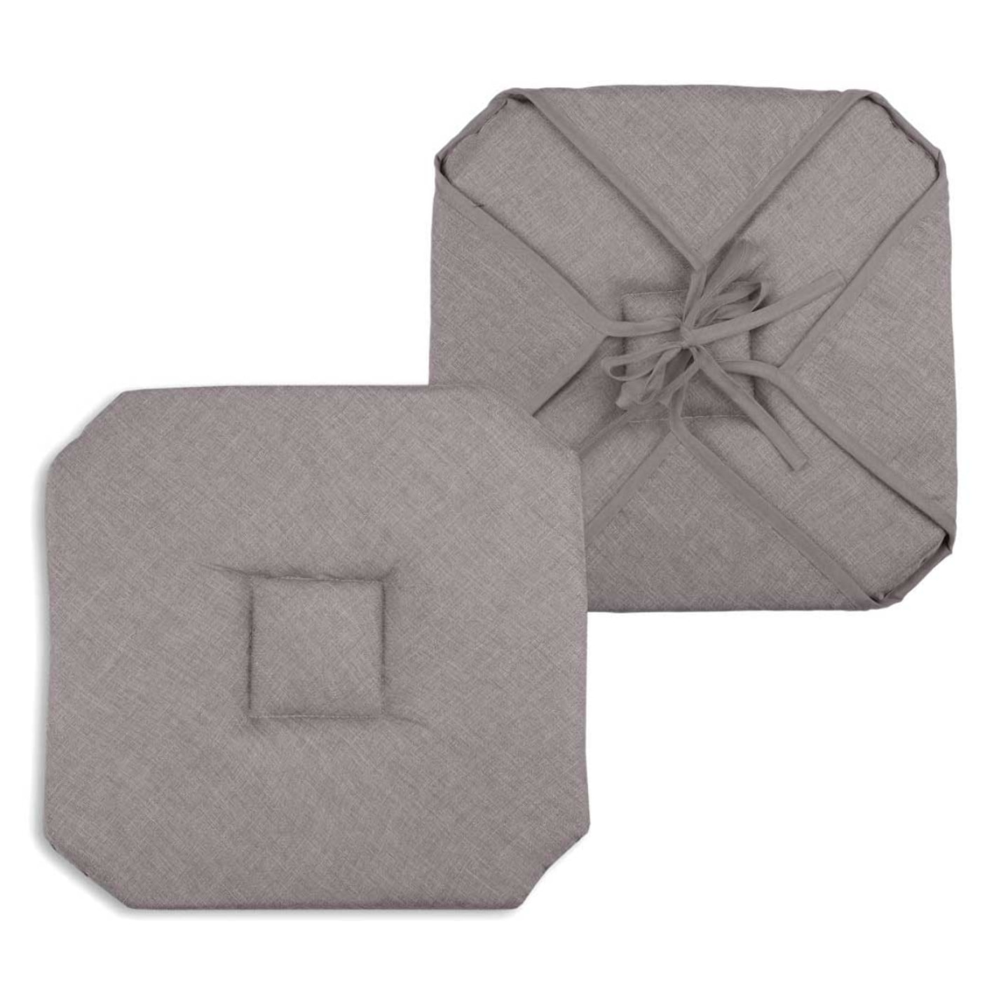 Galette de chaise italienne et unie - Taupe