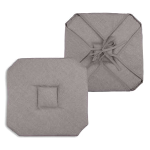 Galette de chaise italienne et unie - Taupe