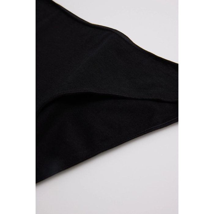 Mini slip in cotone nero