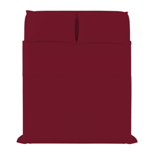 COMPLETO LETTO MAX COLOR, 100% Cotone, Made in Italy - BORDEAUX