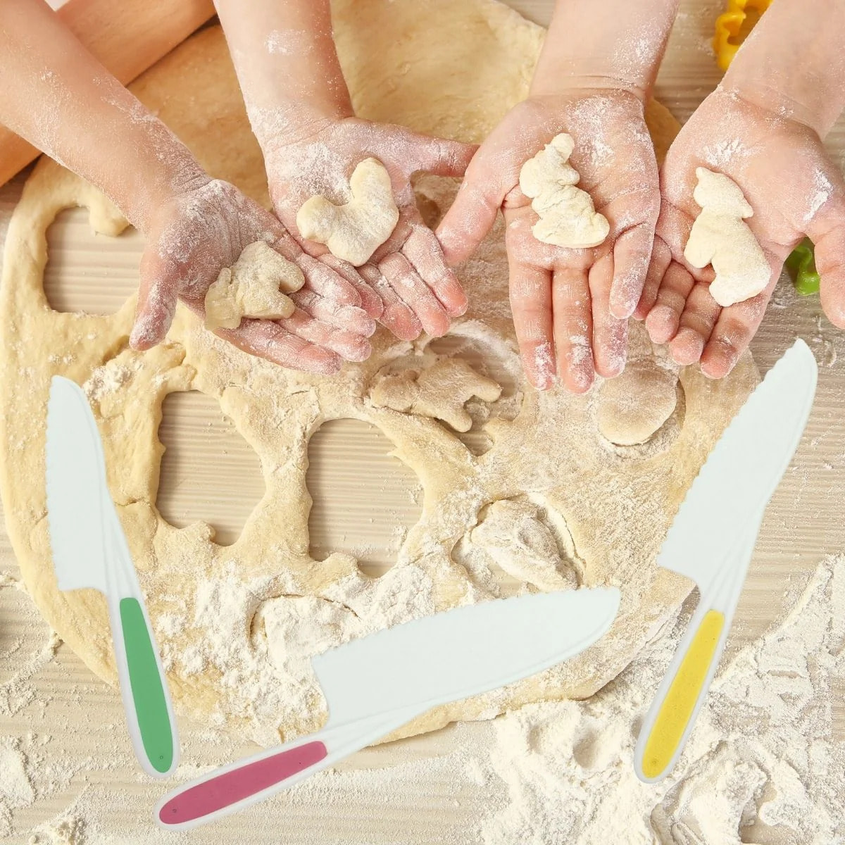 3 couteaux de cuisine pour enfants 22 à 27 cm Fackelmann Mini Monster