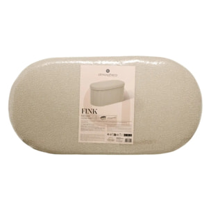 Pouf Fink ovale pliable 38x76cm beige