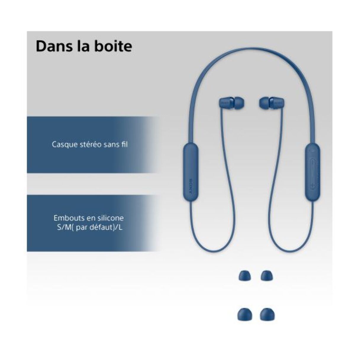Ecouteurs SONY WIC100 Bleu