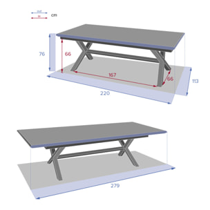 Table de jardin extensible Axiome
