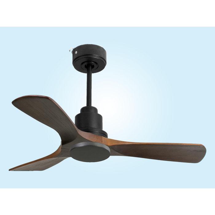 Ventilateur de plafond Réversible  Thermostat Wifi Moteur à courant continu Toits en pente Télécommande Hypersilence Mémoire Shopify Vendible (AUTOMATIQUE)