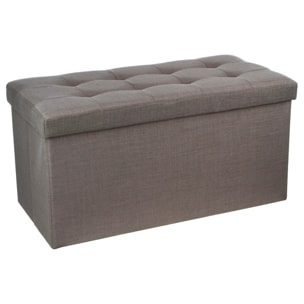 Pouf pliant double "Lysandre" gris