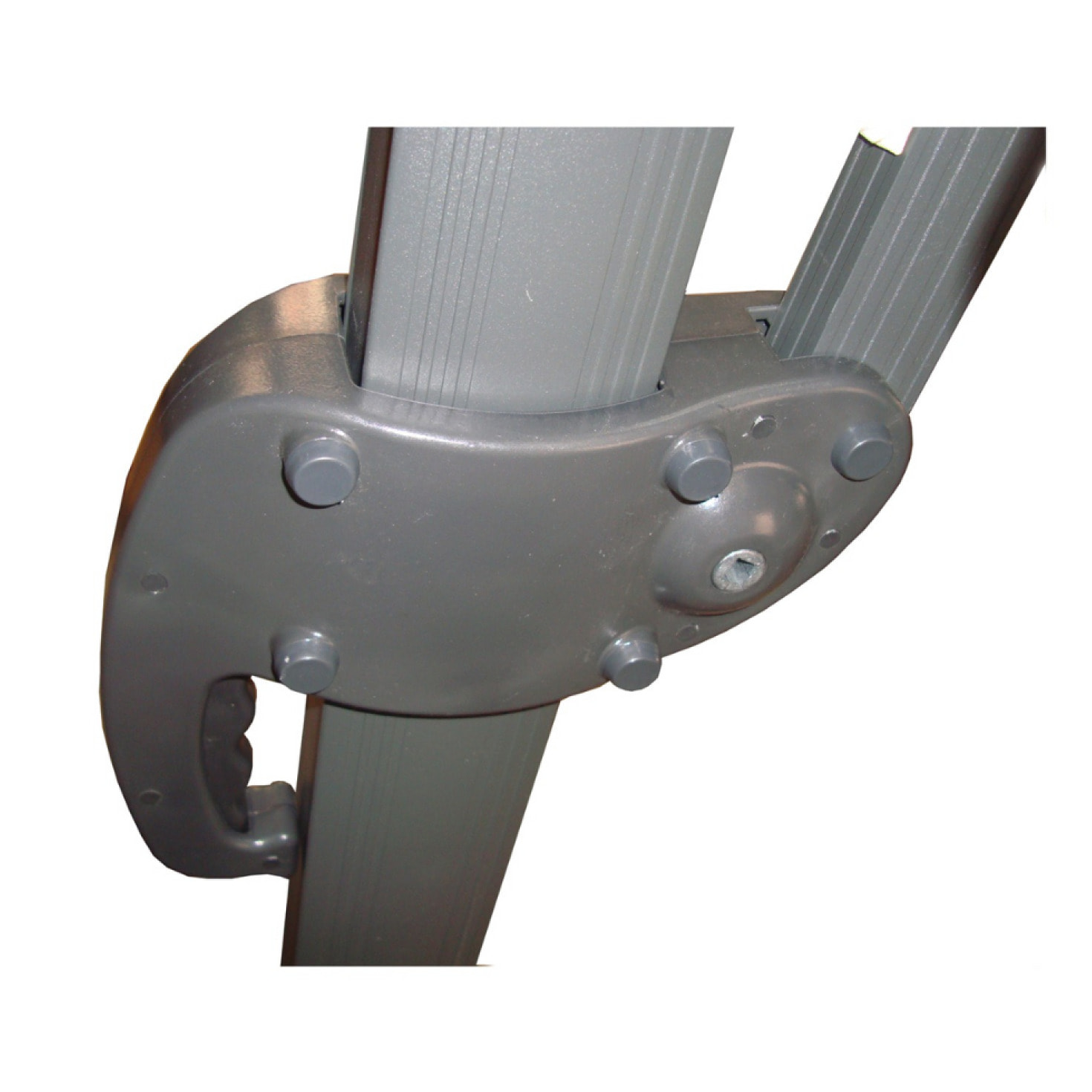 Parasol déporté et rotatif Ø 3,5 m gris TARGA