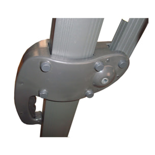 Parasol déporté et rotatif Ø 3,5 m gris TARGA