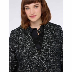 Fiorella Rubino - Cappotto tessuto bouclé in misto lana - Nero