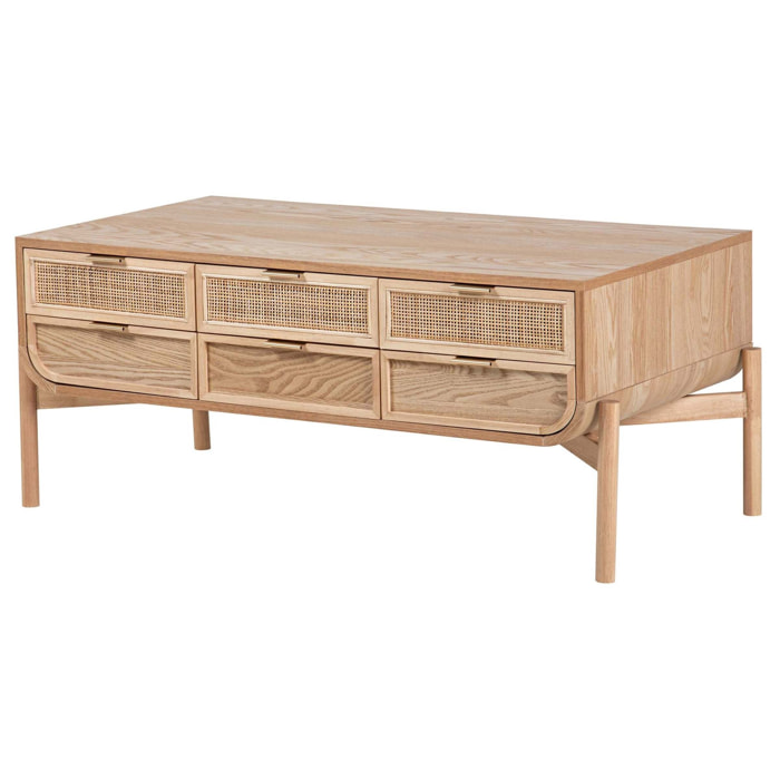 Mesa Centro Mdf Marron 110x56x45 Cm