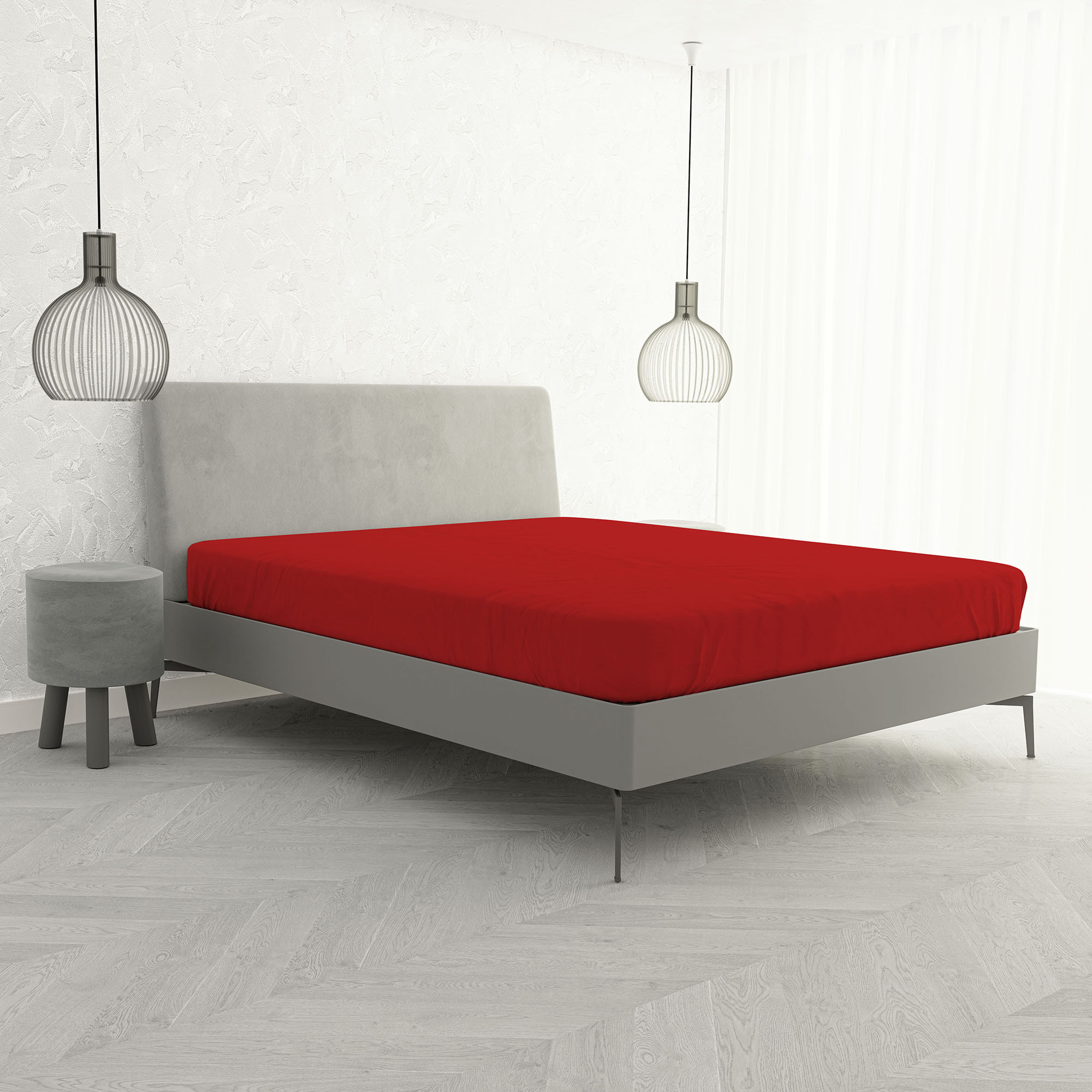 LENZUOLO SOTTO CON ANGOLI MAX COLOR, 100% COTONE MADE IN ITALY