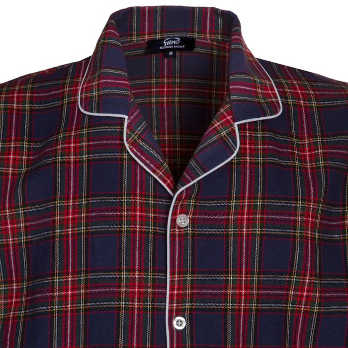 PIGIAMA UOMO in flanella scozzese blu,rosso e verde