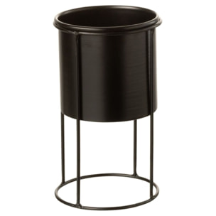 J-Line cache-pot Sur Pied - métal - noir - small - Ø 11 cm