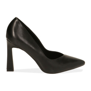 Salón negro, tacón 9,5 cm.