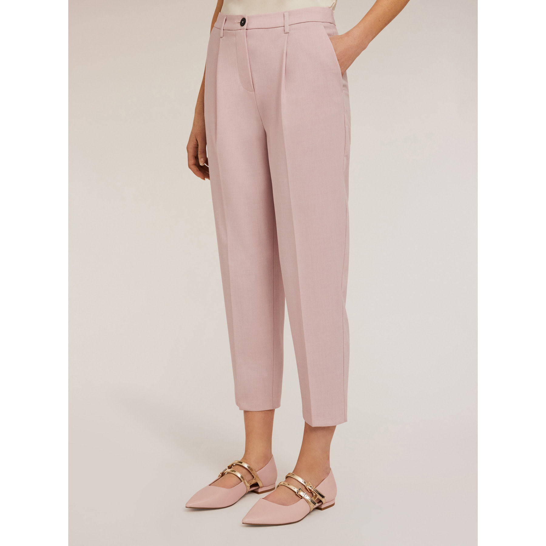 Motivi - Pantalón plisado - Rosa