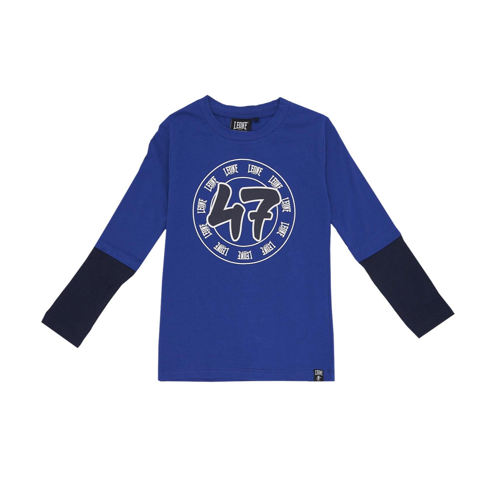 Camiseta infantil bicolor de manga larga con estampado Basic