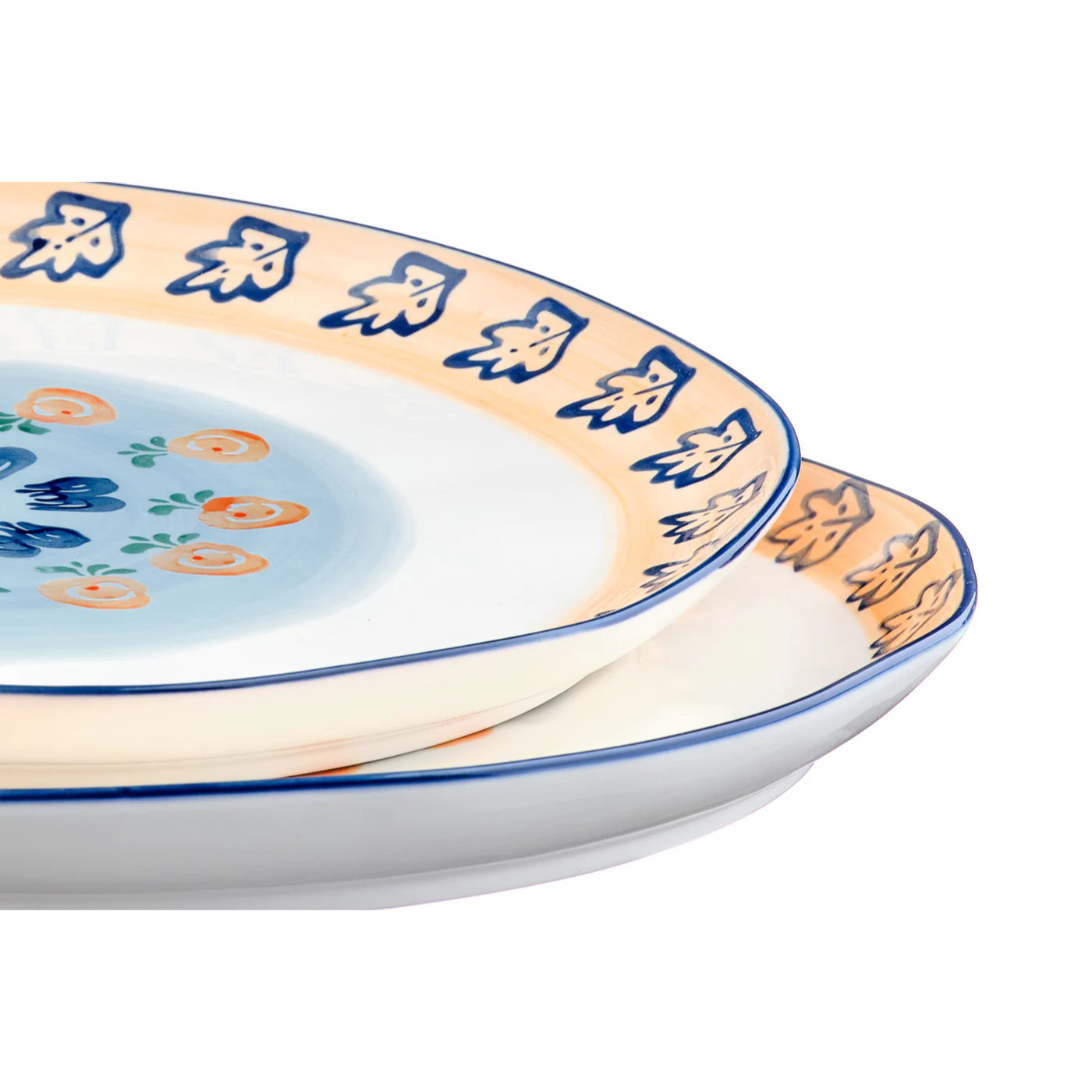 Plateau de service NAPOLI Ø30cm - 2 pièces - Agrume