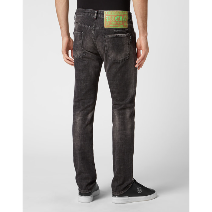 PHILIPP PLEIN Vaqueros de corte recto SKULL&BONES
