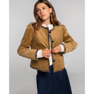 Chaqueta de pana camel