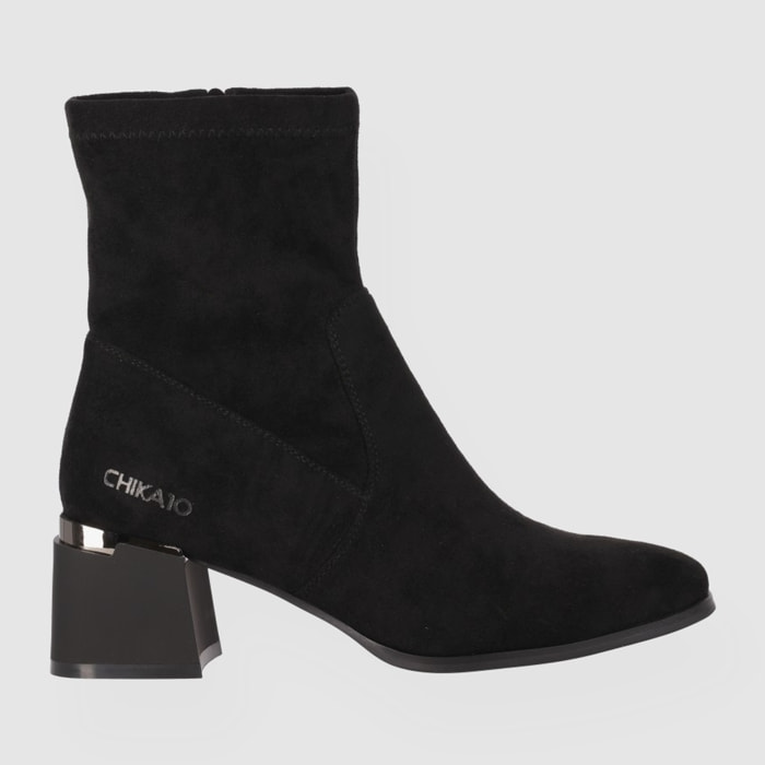 Botines de Tejido - Negro - Tacón: 6 cm