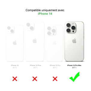 Coque iPhone 14 Pro Max Antichoc Silicone bords renforcés + 2 Vitres en verre trempé Protection écran