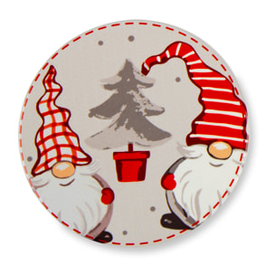 Set 6 Sottobicchieri Excelsa - Gnomo, Dolomite Multicolore con Parte Inferiore in Sughero