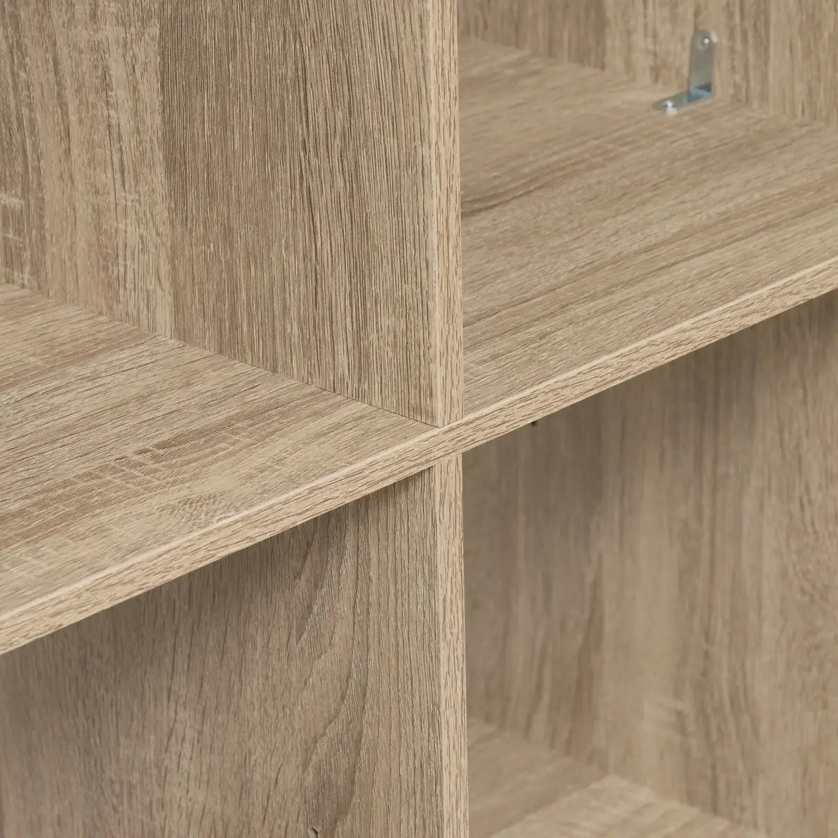 Étagère 6 cases "Mix N' Modul" effet bois naturel