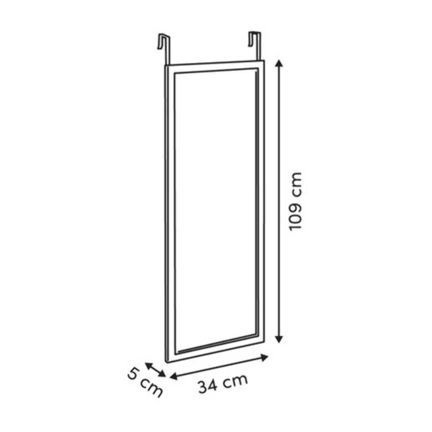Miroir Come rectangulaire 34x109cm