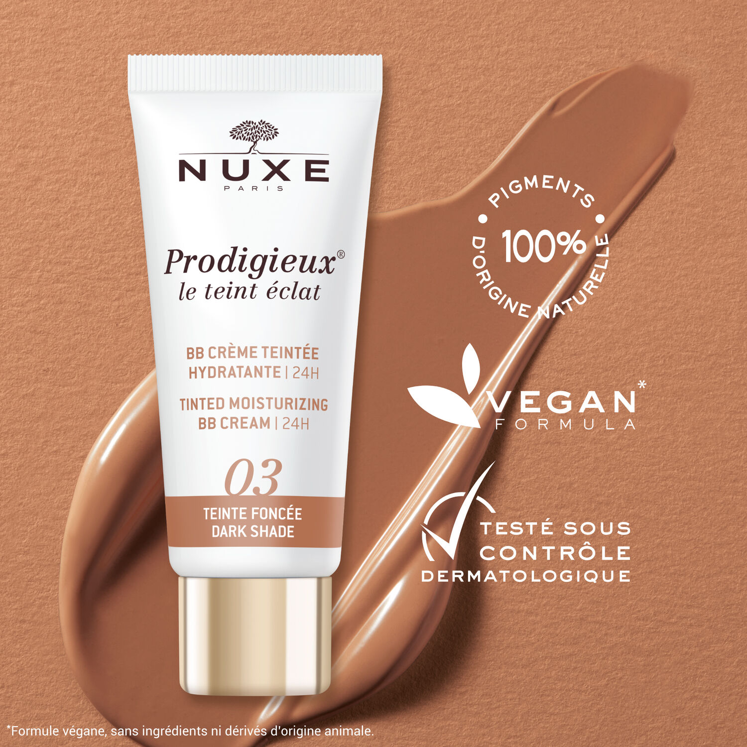 Prodigieux - BB Crème Teintée Hydratante | 24H, Prodigieux® le teint éclat 30ml -  Teinte Foncée