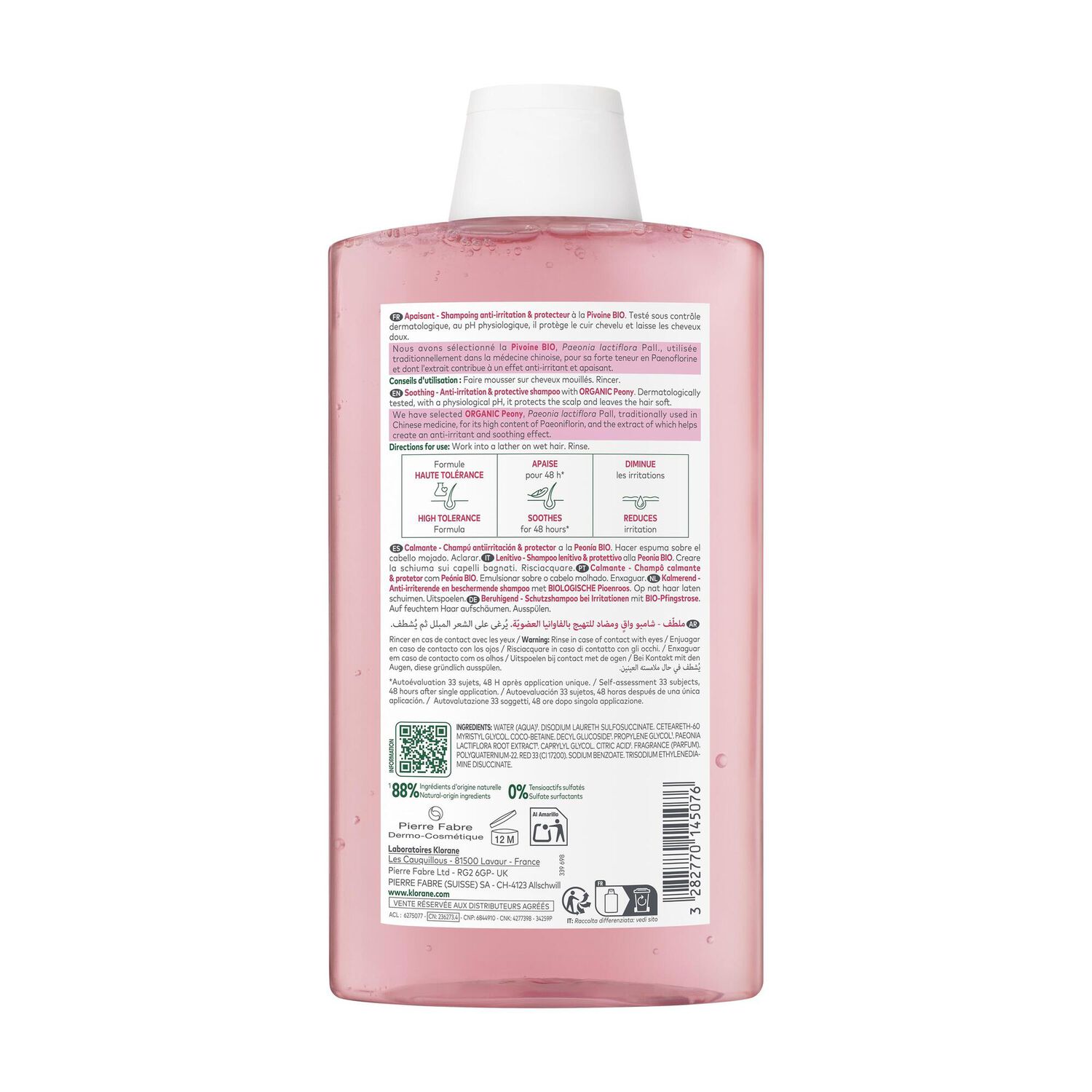 Pivoine  - Shampoing Apaisant - Cuir Chevelu Sensible