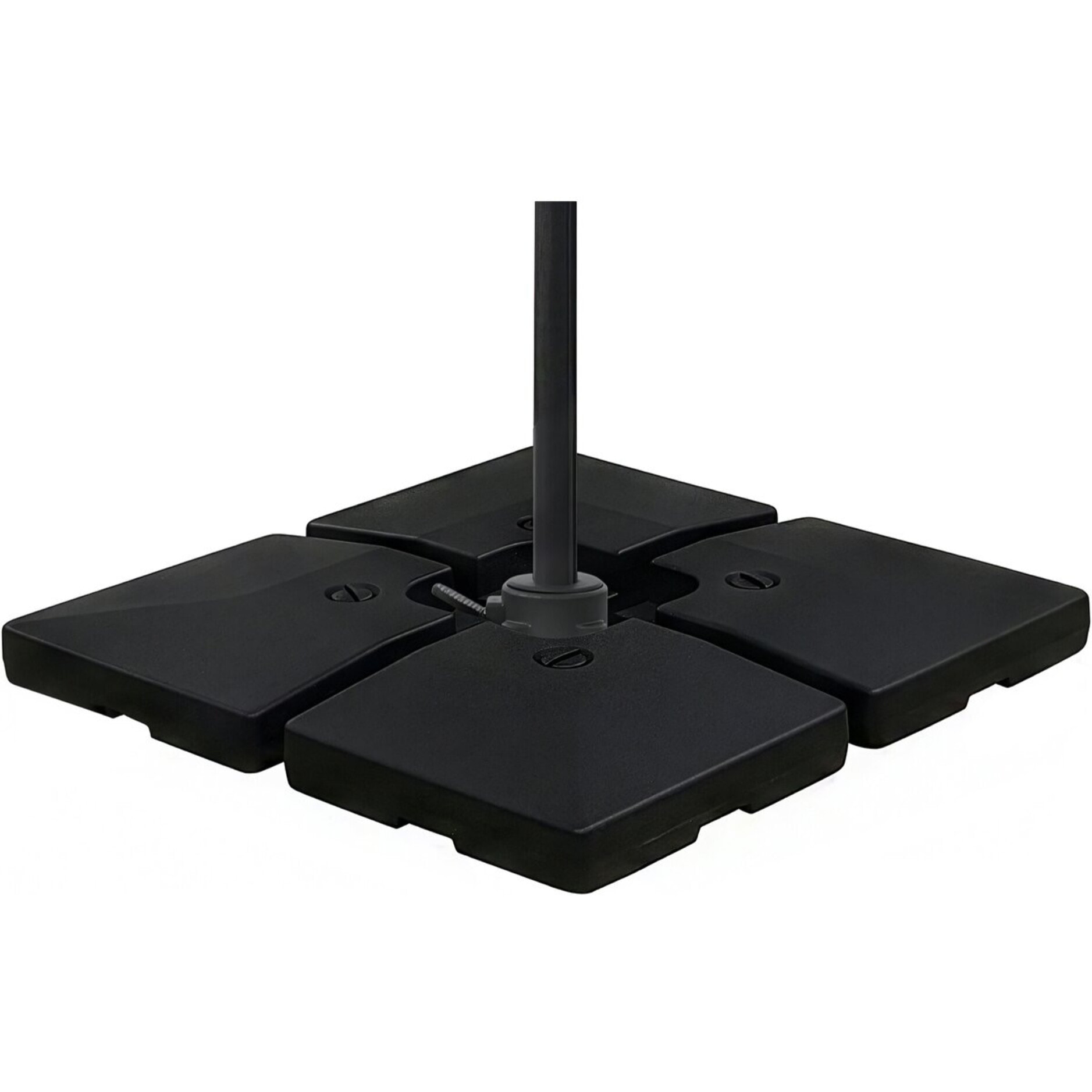 4 Dalles à lester pour gros parasol déporté - 4 x 3 - 104 KG - Noir