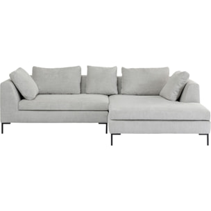 Canapé d'angle Gianna Cord 290cm gris Kare Design