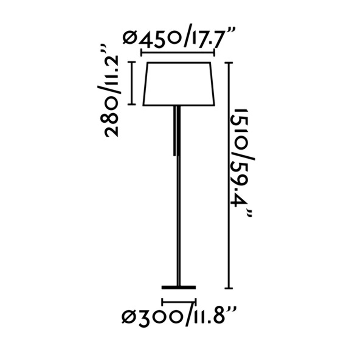 VOLTA Lampadaire blanc