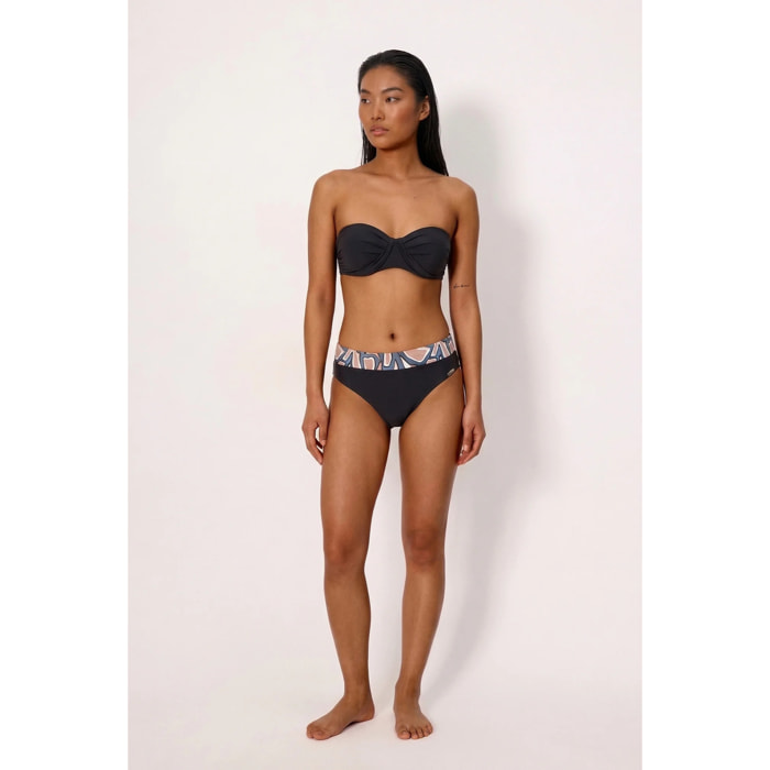 Top bikini bandeau Nero