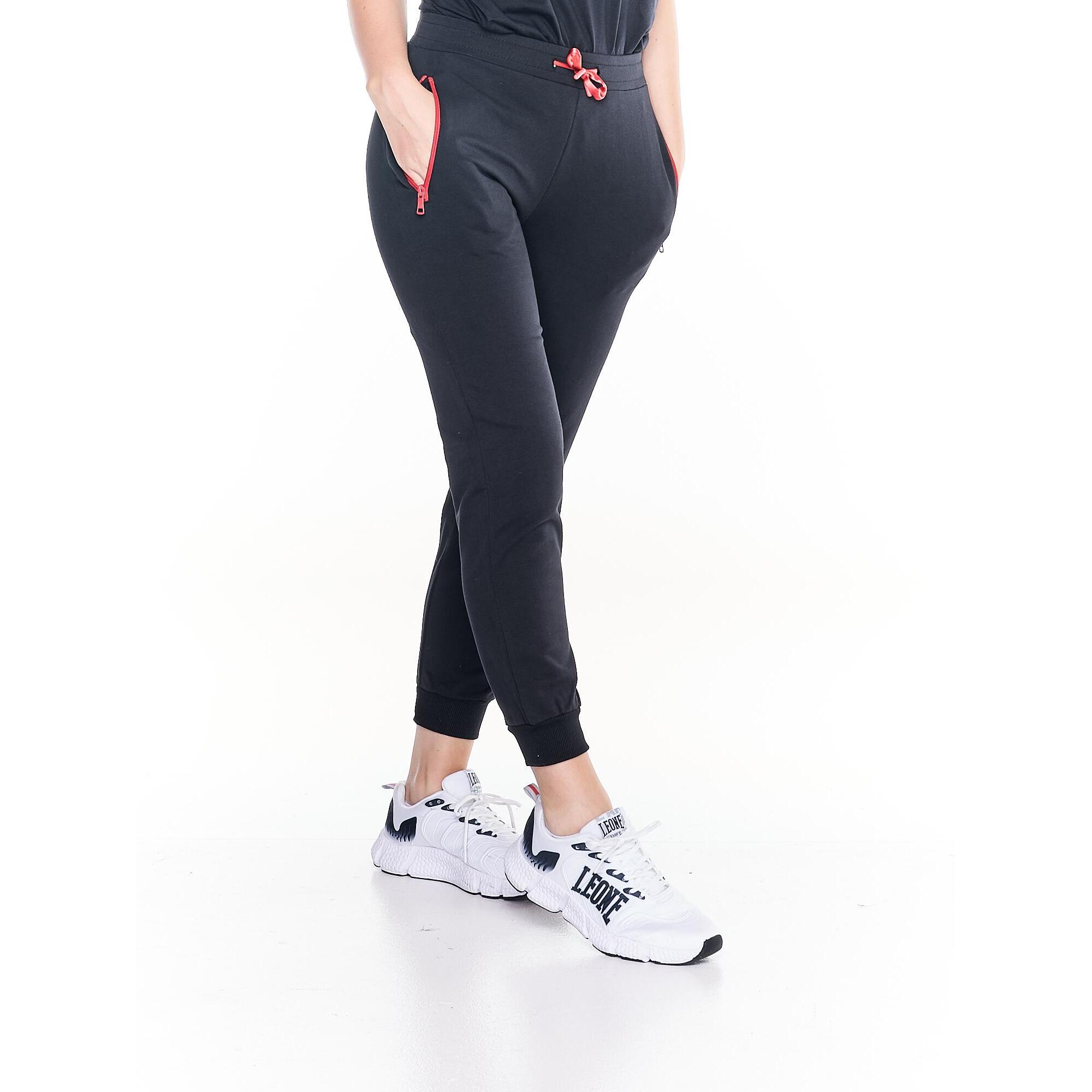 Pantalones deportivos con puños universitarios para mujer