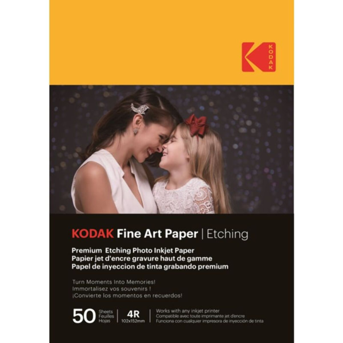 Papier photo instantané KODAK 50 feuilles A6 effet mate 210gsm
