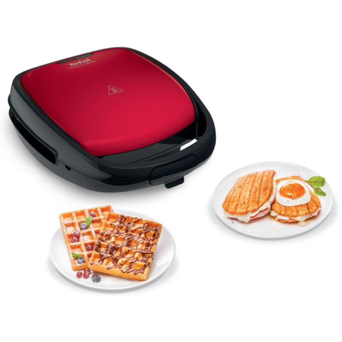 Gaufrier, croque monsieur TEFAL SNACK TIME COLORMANIA Rouge