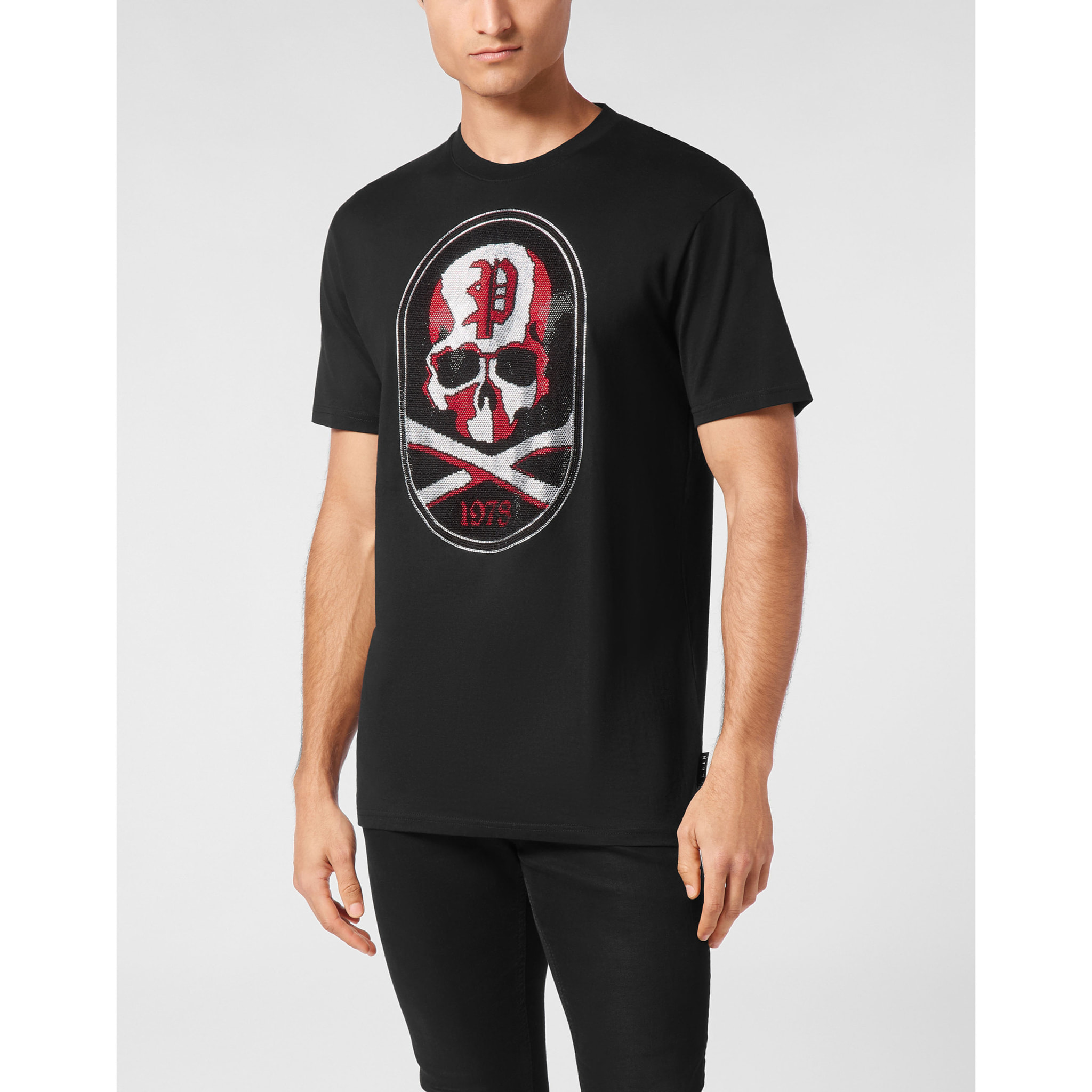 PHILIPP PLEIN Maglietta a girocollo SKULL&BONES