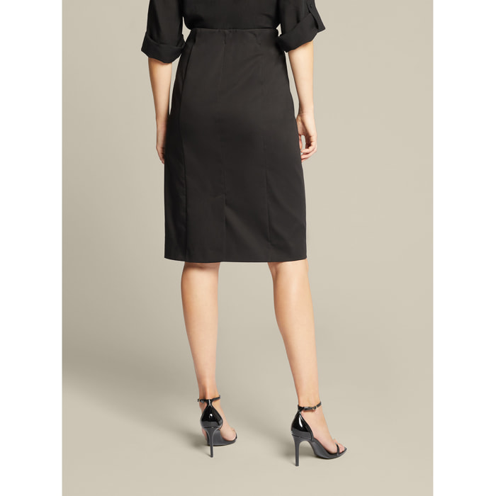Elena Mirò - Gonna tubino in cotone stretch - Nero