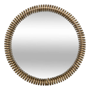 Miroir rond Barrel D.90cm doré métallisé