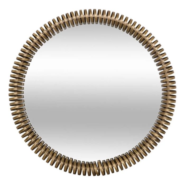 Miroir rond Barrel D.90cm doré métallisé