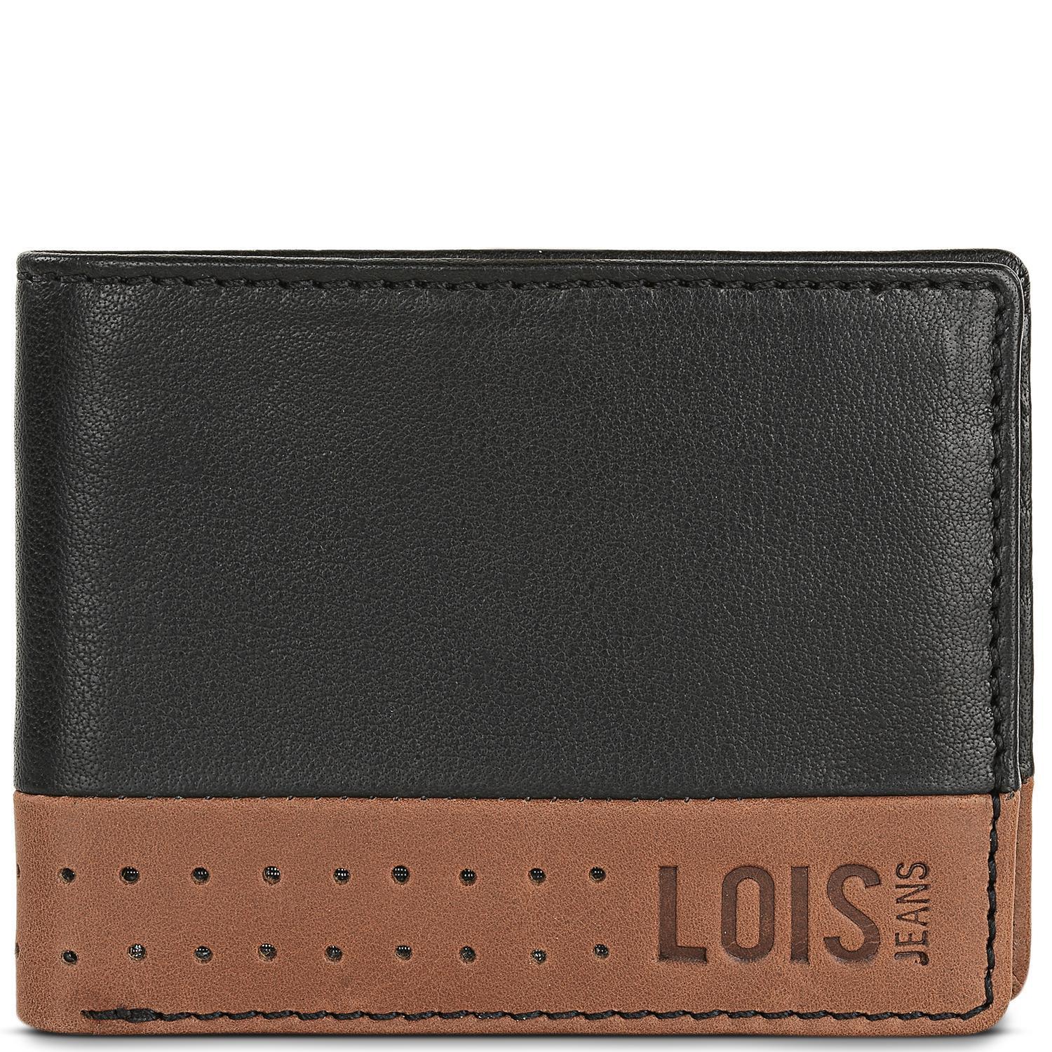 Cartera Hombre Piel Lois Durham Negro-Tan